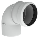 Burgerhout Safe-PP rookgas bocht 80mm 90° kopen? | CVketel.nl 
