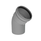 Burgerhout Twinline PP rookgas bocht 100mm 45° 400452144 | CVketel.nl